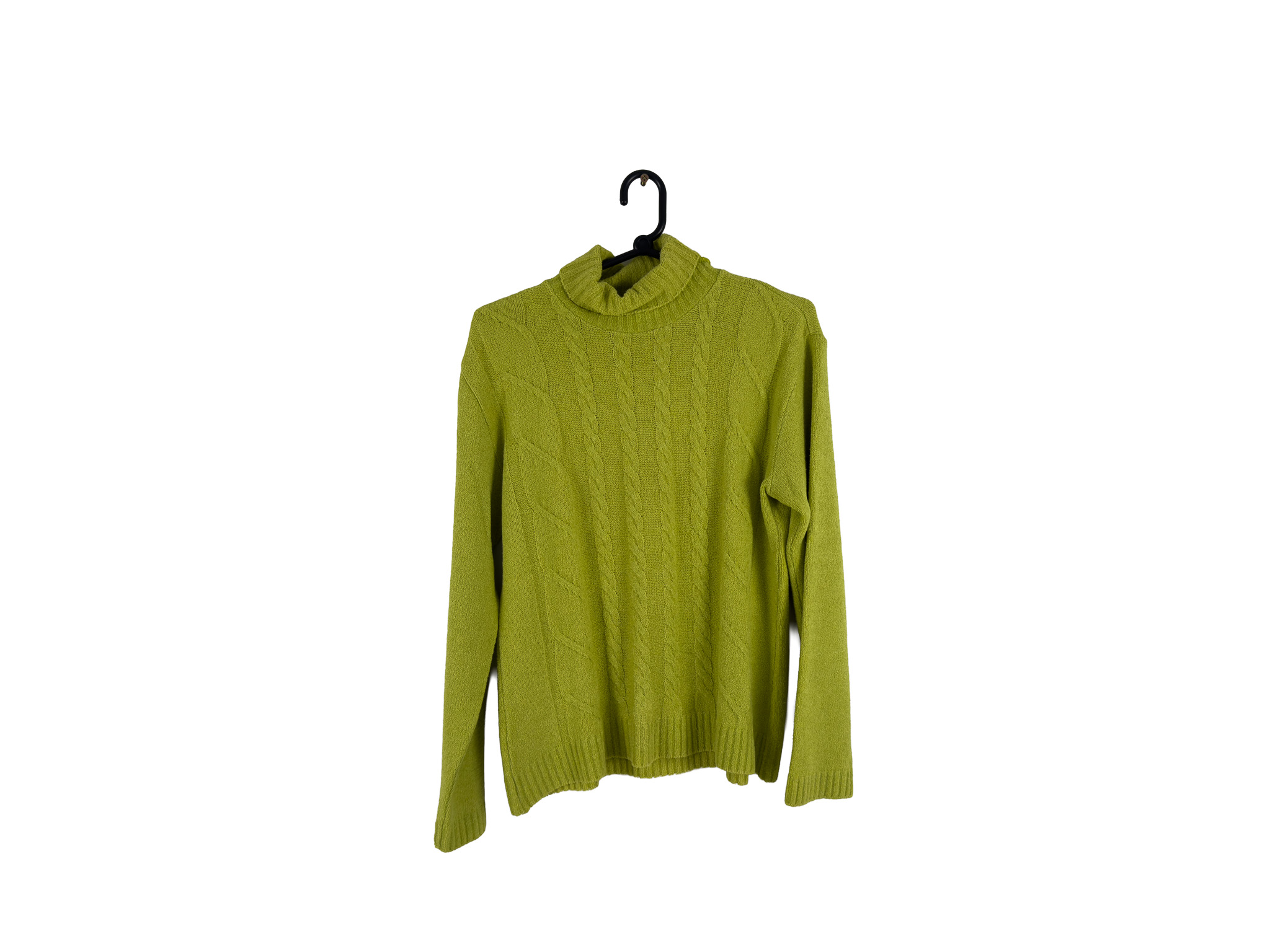 Suéter Gola Alta Verde Limão