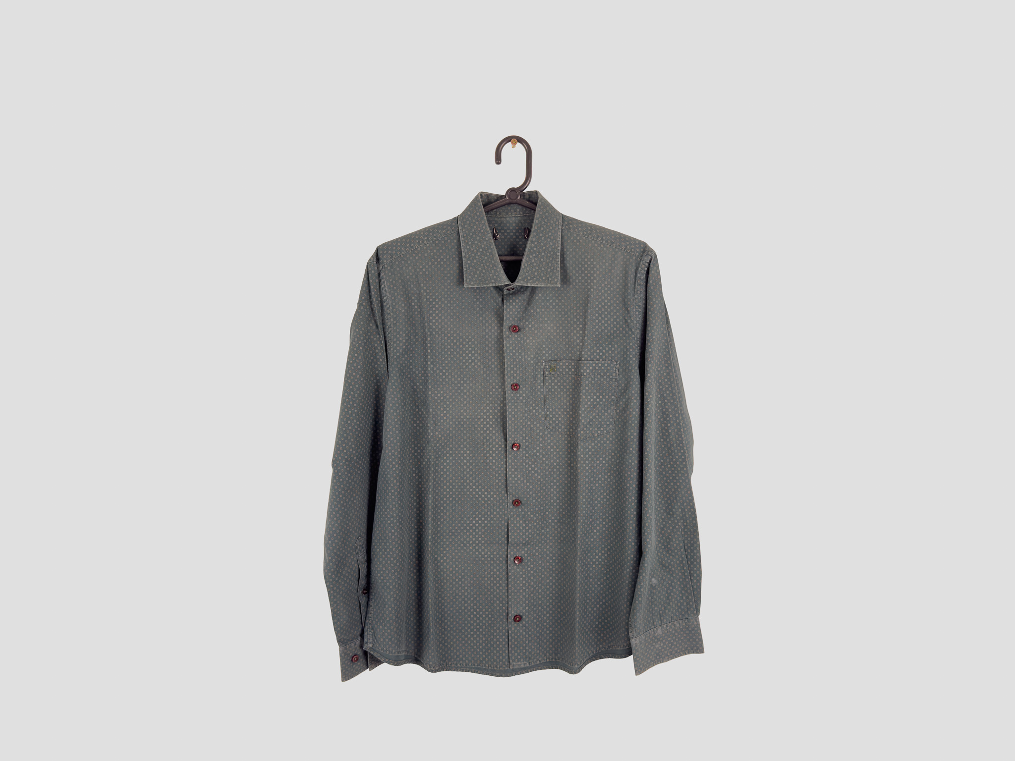 Camisa Cinza Estampa Mini Pontos