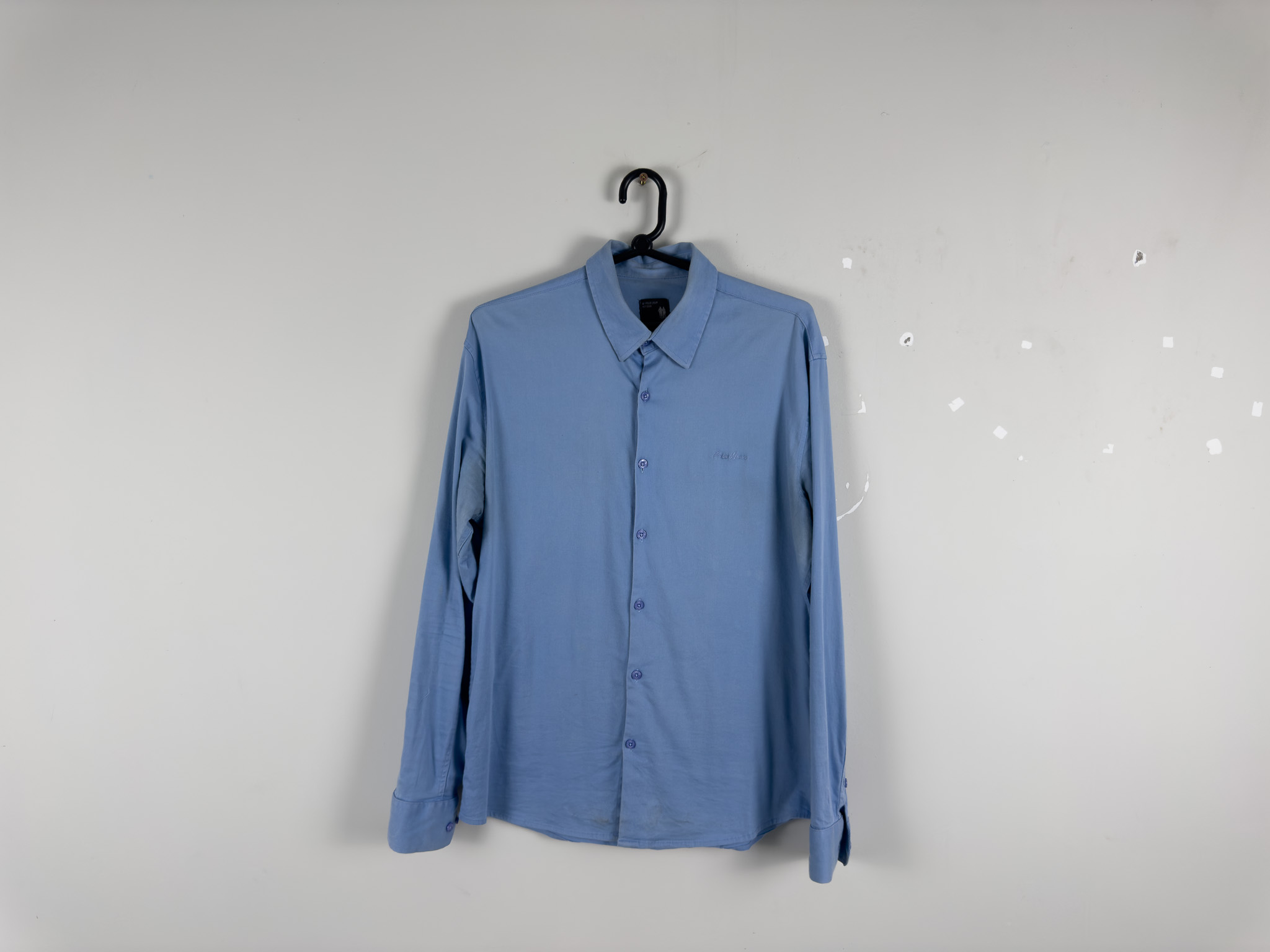 Camisa Slim Azul Acinzentado