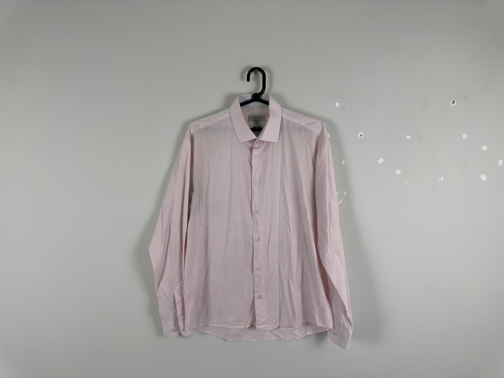 Camisa Rosa Claro Manga Longa