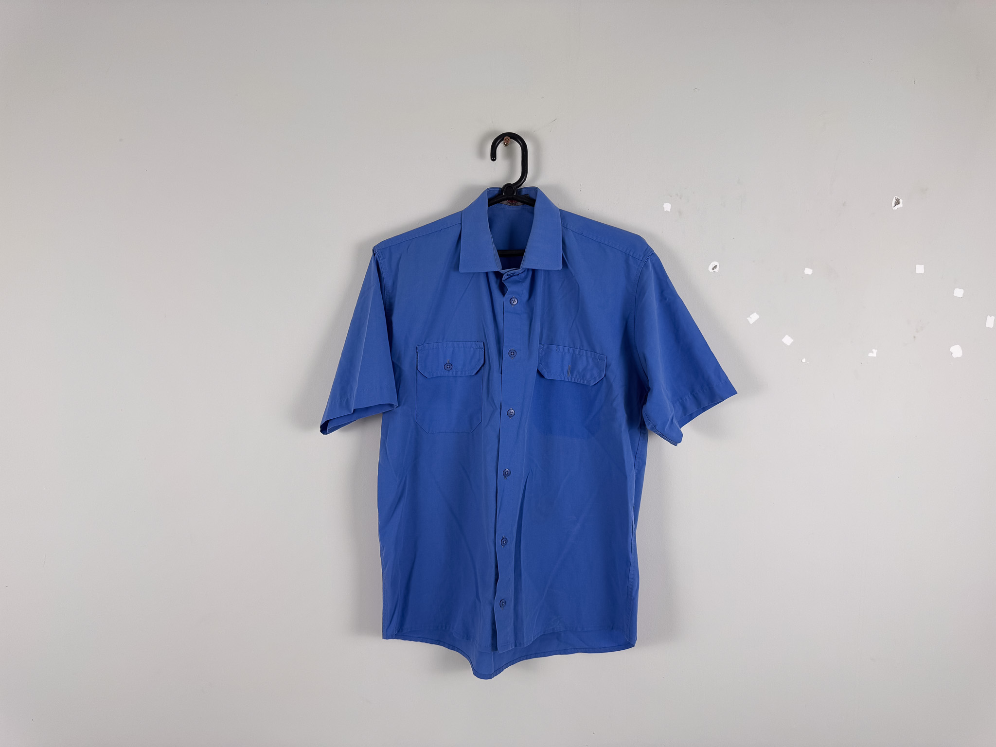 Camisa Manga Curta Azul Royal Lisa