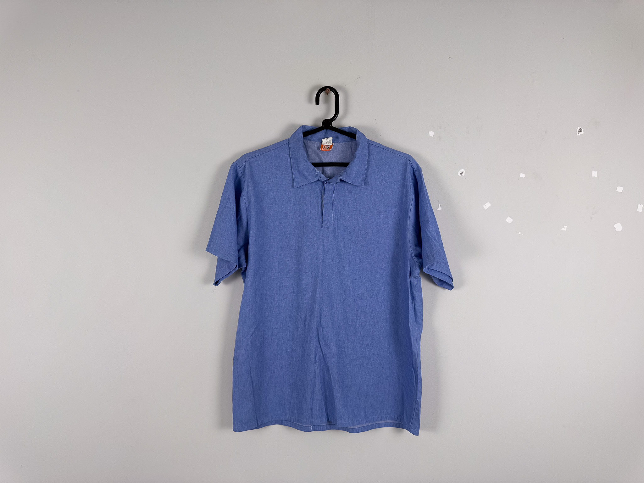 Camisa Polo Azul Manga Curta