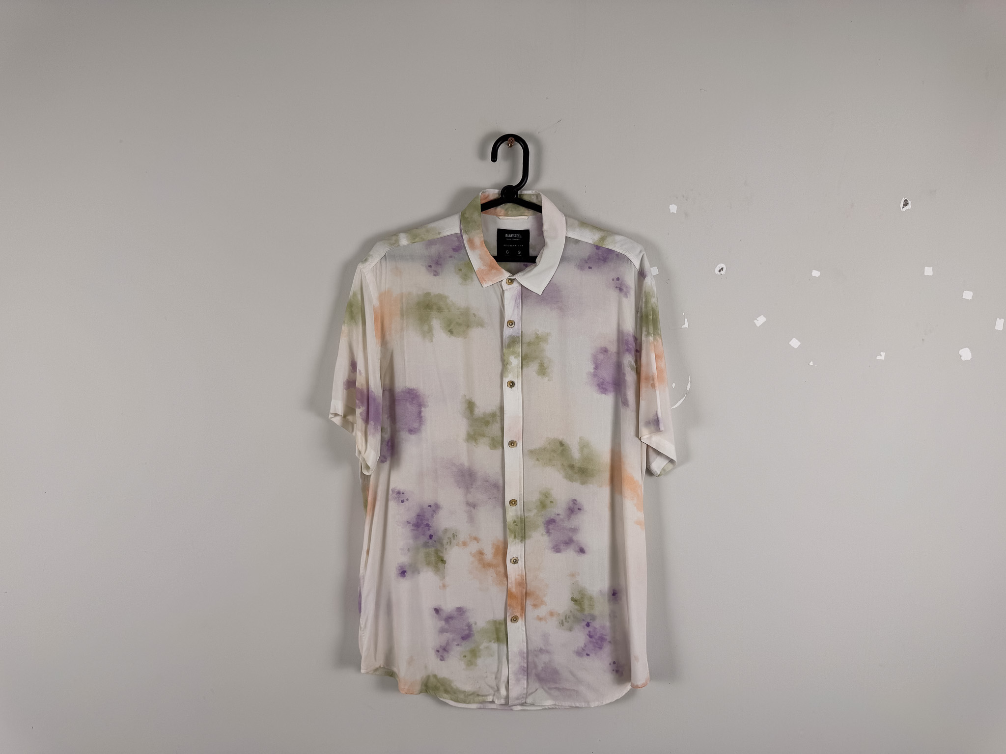 Camisa Manga Curta Estampa Floral Aquarela