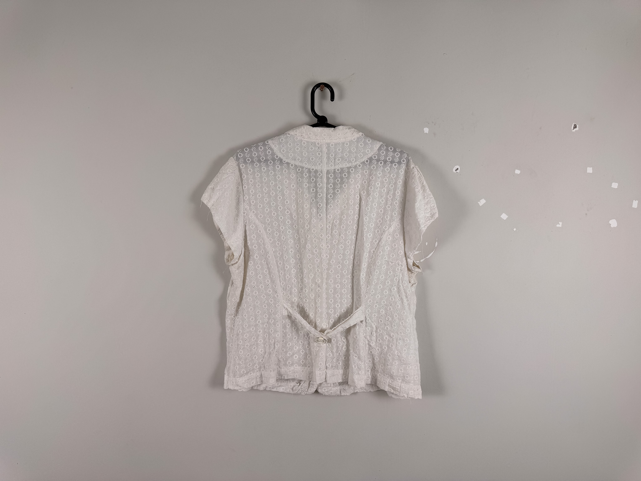Blusa Branca Tricô com Amarração