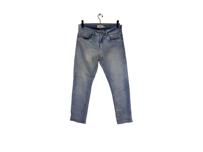 Calça Casual Jeans Slim Lavagem Clara