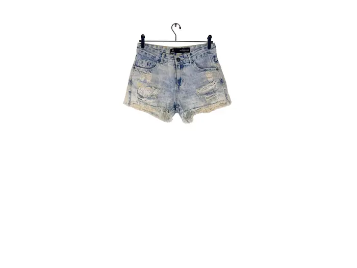 Short Marisa Jeans Cintura Alta Lavado