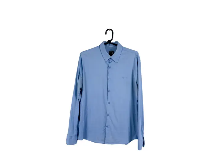 Camisa Slim Azul Acinzentado