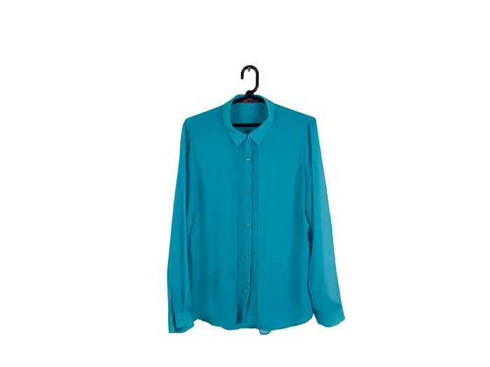Camisa Turquesa Manga Longa