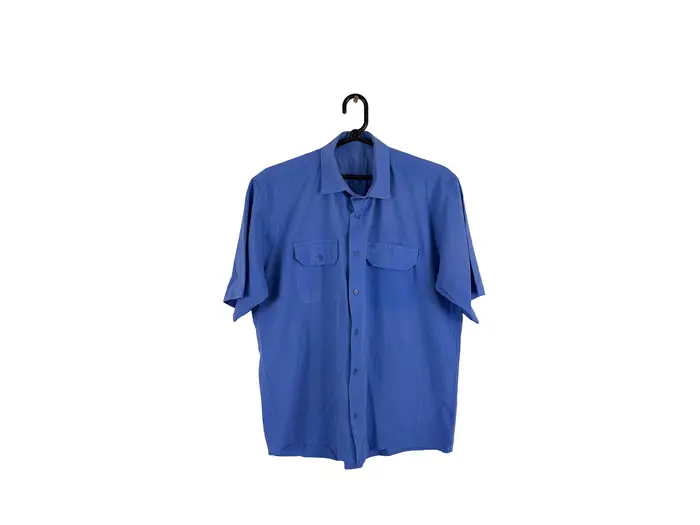 Camisa Manga Curta Azul Cobalto