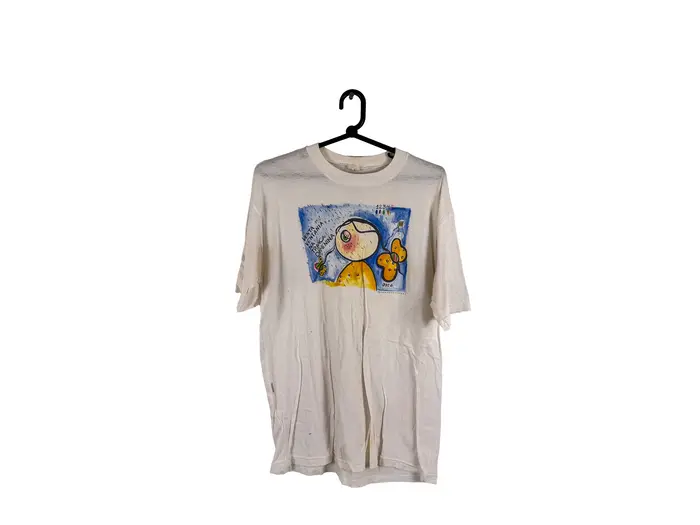 Camiseta Branca Estampa Artística